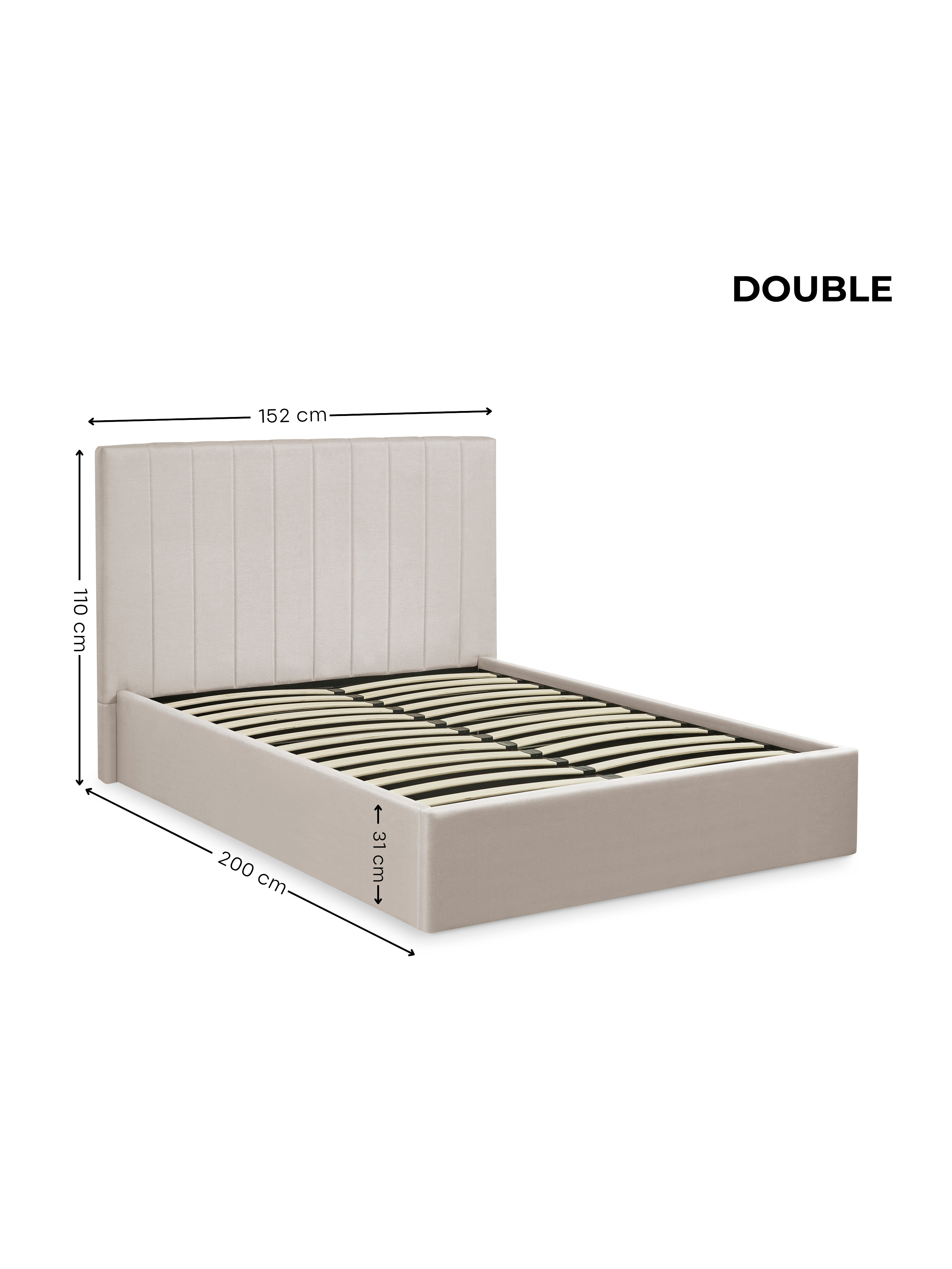 Aylen Oatmeal Faux Linen Upholstered Ottoman Storage Bed Frame – Oatmeal Linen