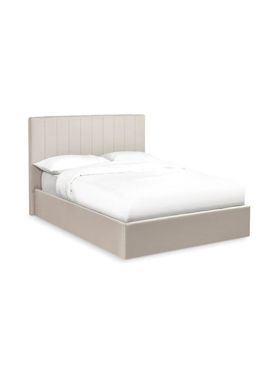 Aylen Oatmeal Faux Linen Upholstered Ottoman Storage Bed Frame – Oatmeal Linen