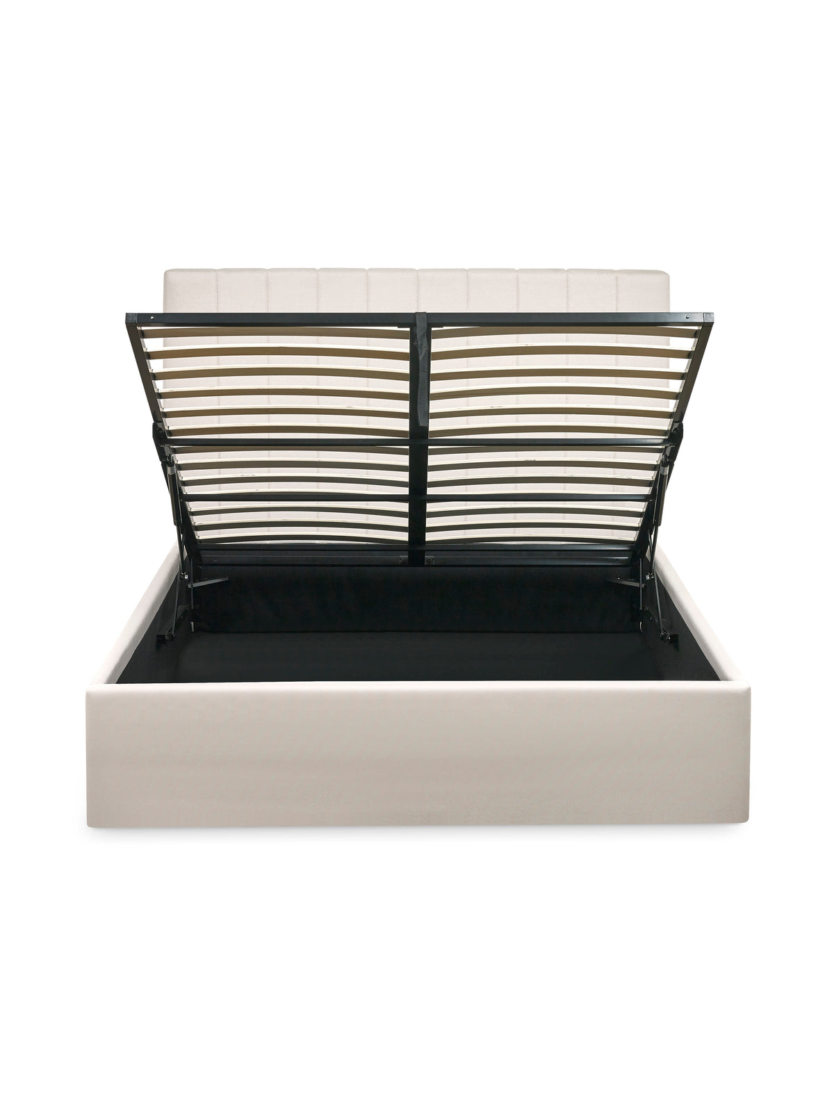 Aylen Oatmeal Faux Linen Upholstered Ottoman Storage Bed Frame – Oatmeal Linen