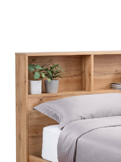 Bali Ottoman Storage Bed - Light Oak