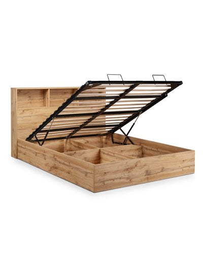 Bali Ottoman Storage Bed - Light Oak