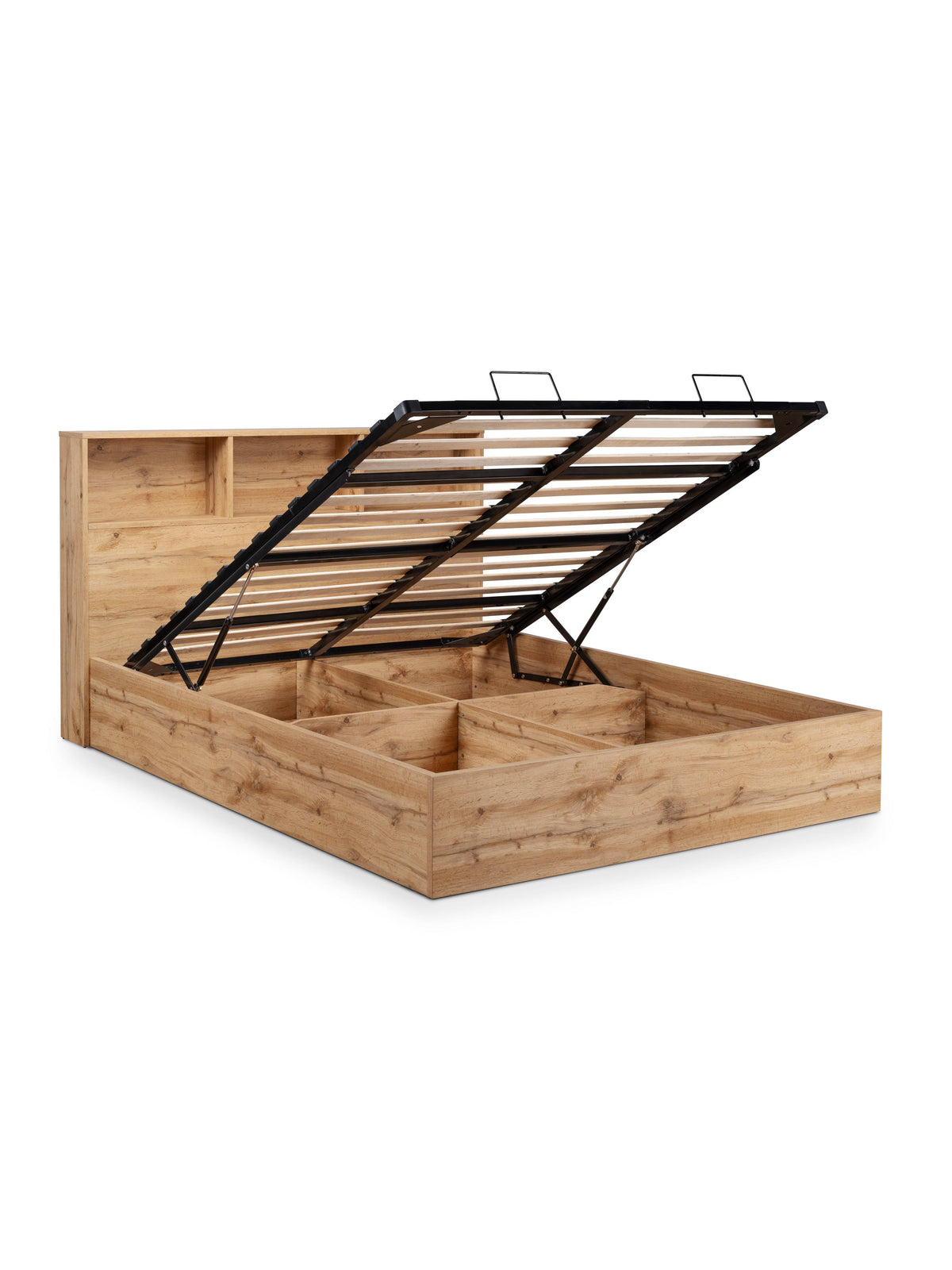 Bali Ottoman Storage Bed - Light Oak