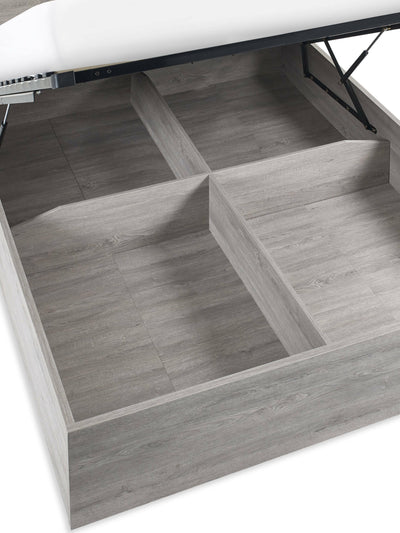 Bali Ottoman Storage Bed - Grey Oak