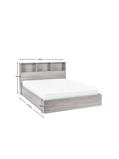 Bali Ottoman Storage Bed - Grey Oak