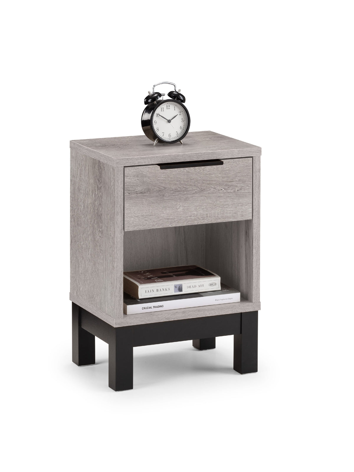 Bali 1 Drawer Bedside - Grey Oak