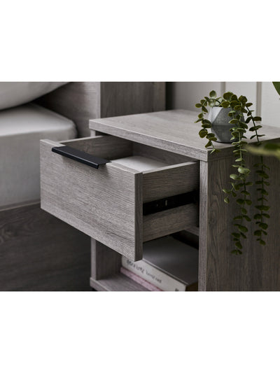 Bali 1 Drawer Bedside - Grey Oak