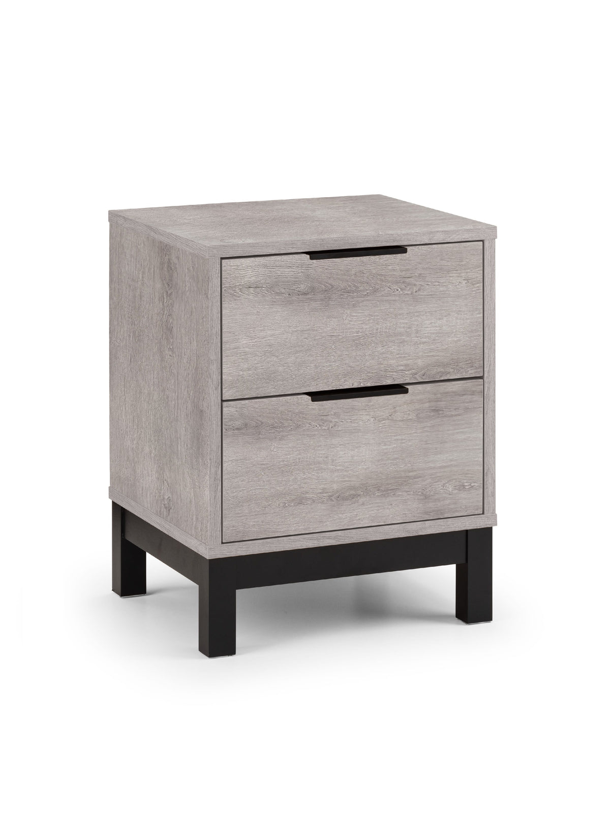 Bali 2 Drawer Bedside - Grey Oak