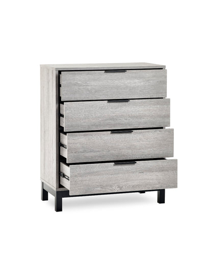 Bali 4 Drawer Chest - Grey Oak