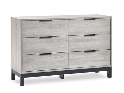 Bali 6 Drawer Wide Chest - Grey Oak – Julian Bowen