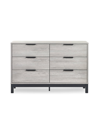 Bali 6 Drawer Wide Chest - Grey Oak