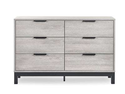 Bali 6 Drawer Wide Chest - Grey Oak – Julian Bowen, view 6