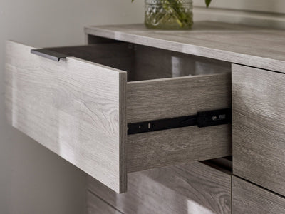 Bali 6 Drawer Wide Chest - Grey Oak – Julian Bowen, view 8