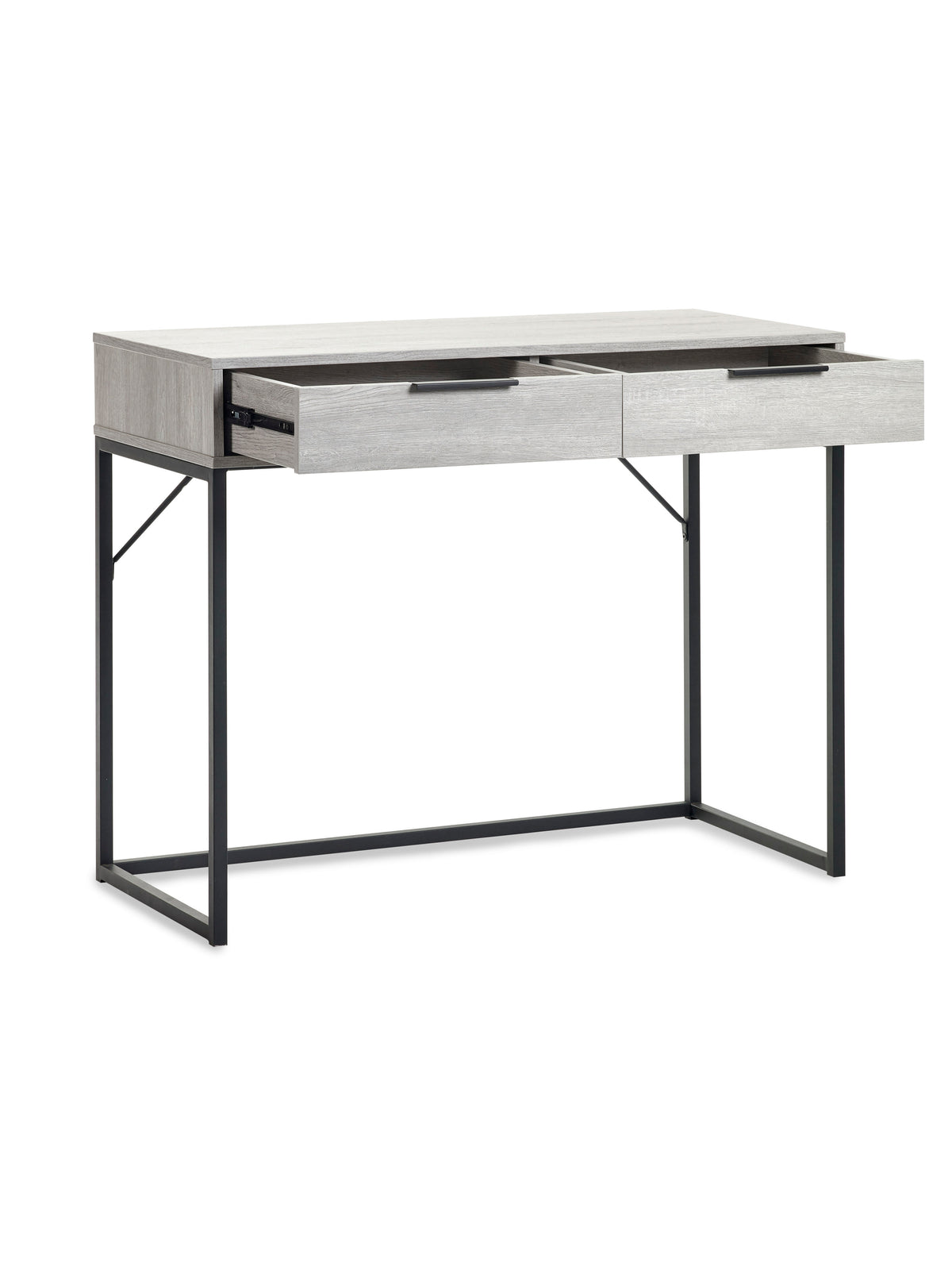 Bali 2 Drawer Dressing Table/Desk - Grey Oak