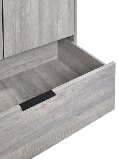 Bali 2 Door 1 Drawer Wardrobe - Grey Oak – Julian Bowen, view 12