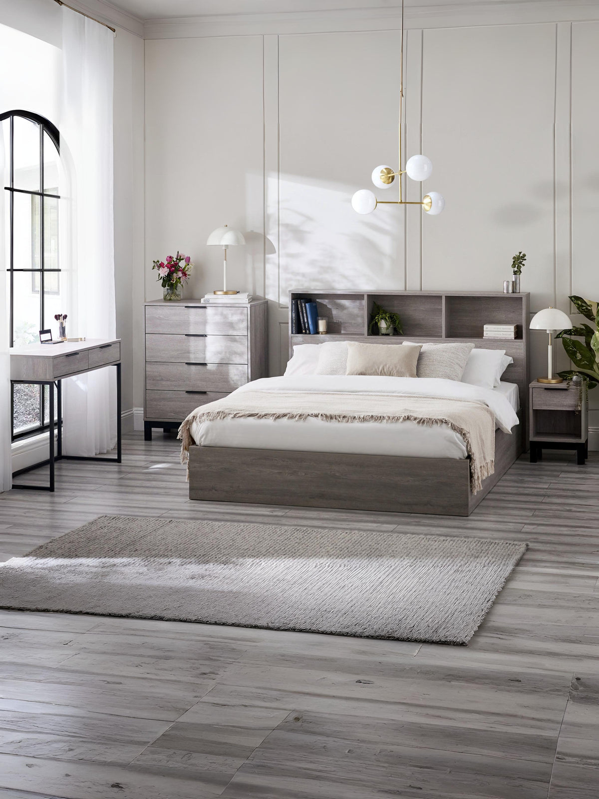 Bali 2 Door 1 Drawer Wardrobe - Grey Oak