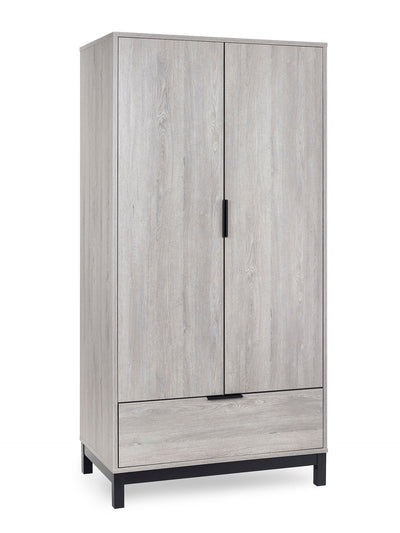 Bali 2 Door 1 Drawer Wardrobe - Grey Oak – Julian Bowen