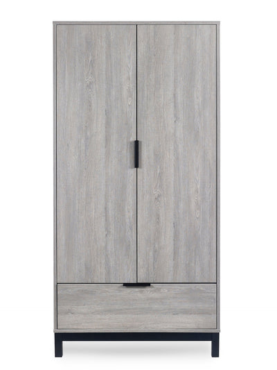 Bali 2 Door 1 Drawer Wardrobe - Grey Oak – Julian Bowen, view 6