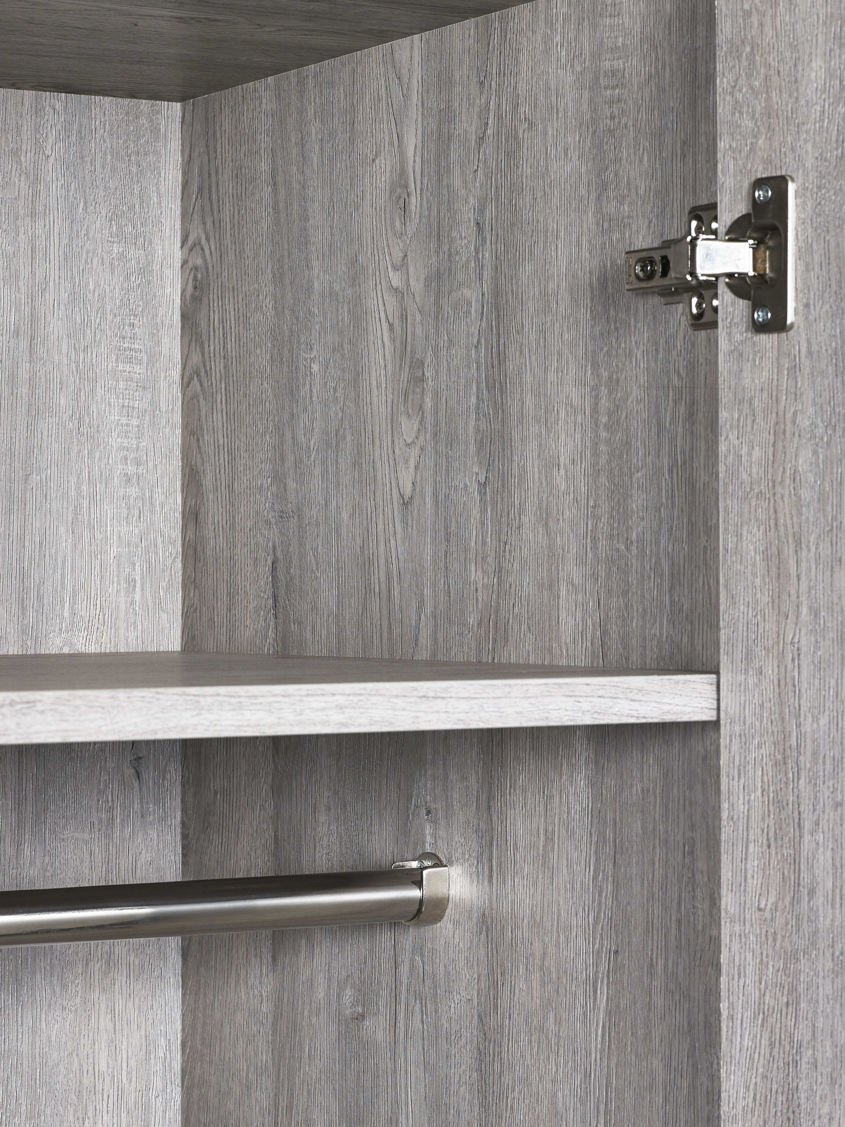 Bali 2 Door 1 Drawer Wardrobe - Grey Oak