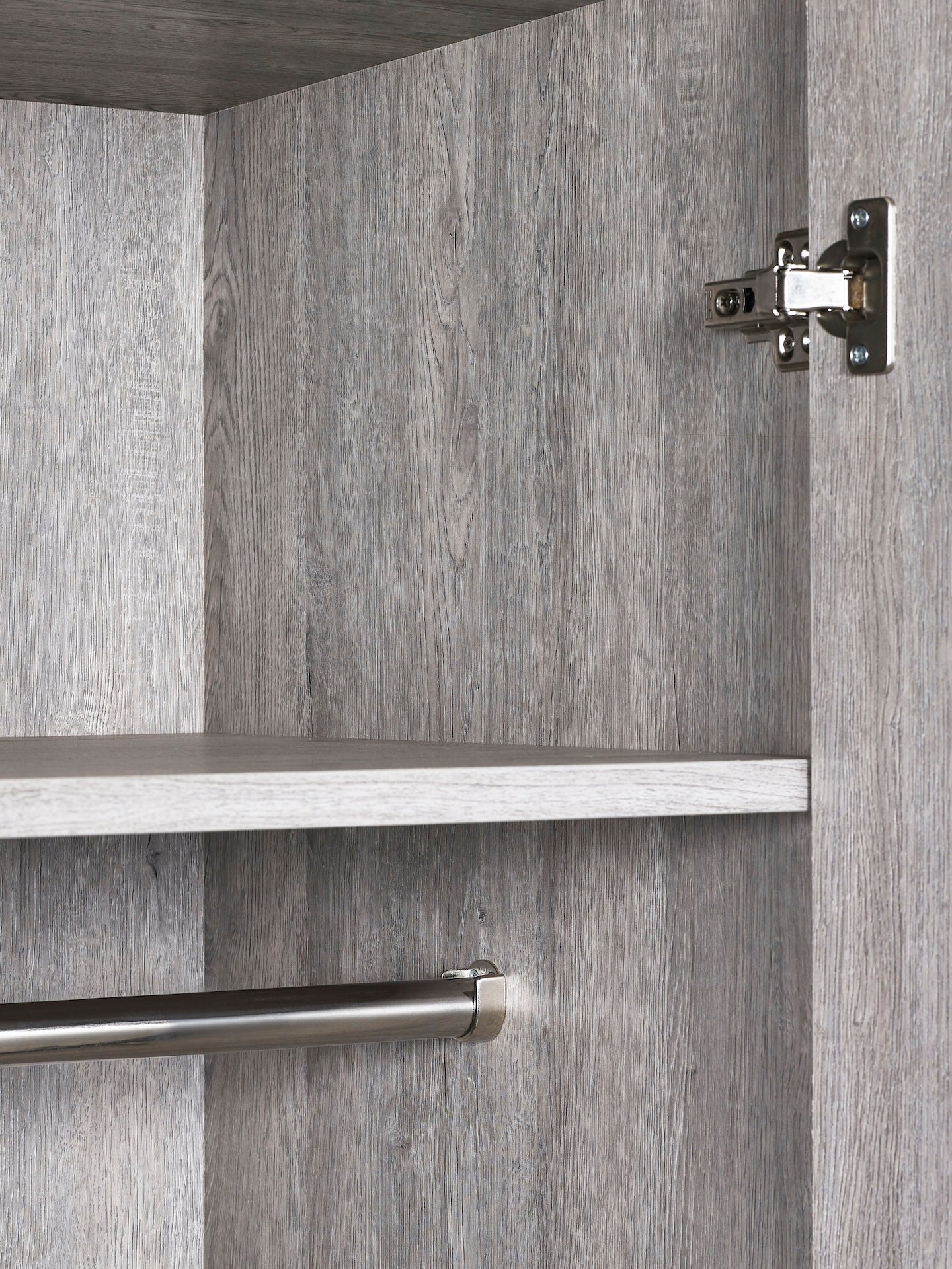 Bali 2 Door 1 Drawer Wardrobe - Grey Oak – Julian Bowen, view 10