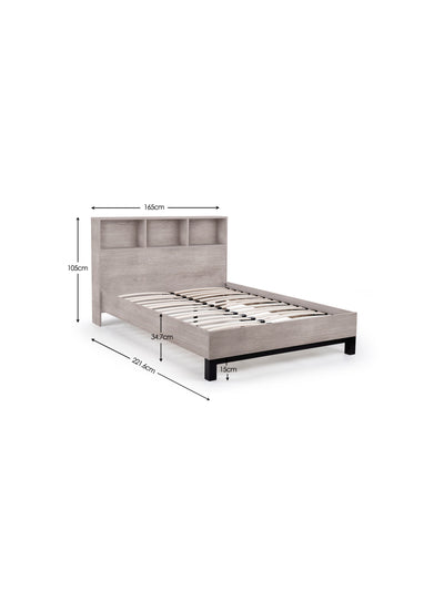 Bali Bookcase Bed- Grey Oak