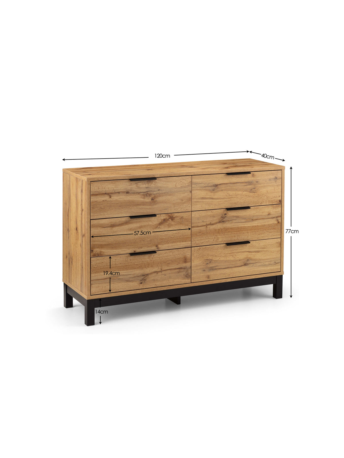 Bali 6 Drawer Wide Chest