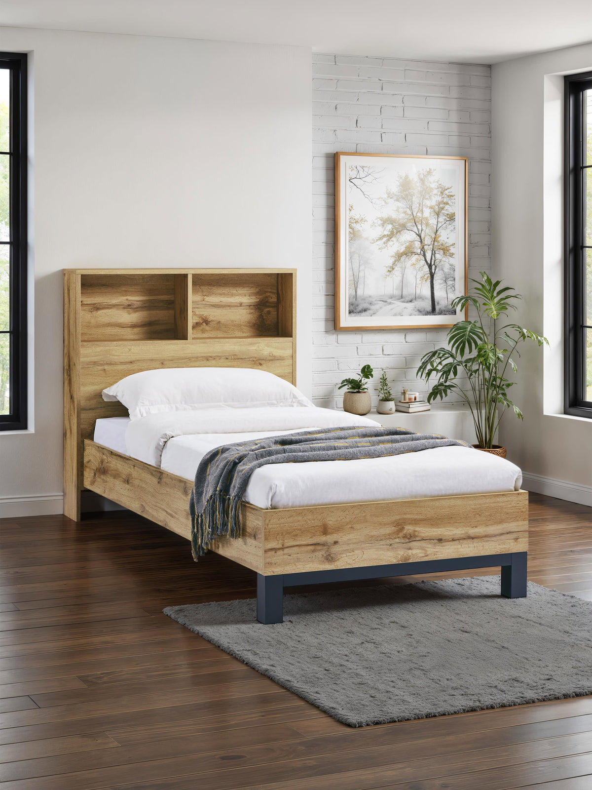 Bali Bookcase Bed - Oak