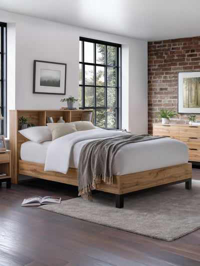 Bali Bookcase Bed - Oak