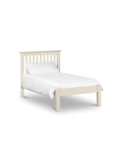 Barcelona Wood Bed Low Foot End - Stone White