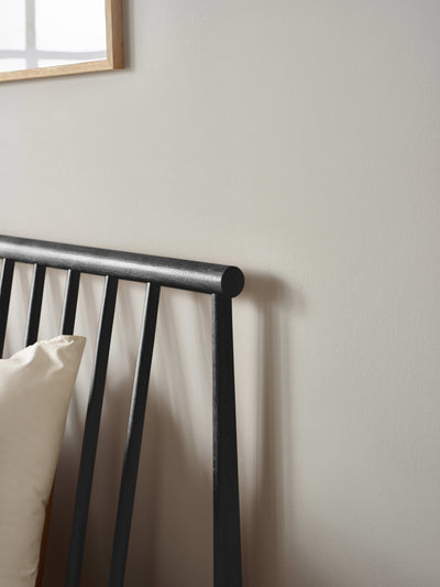 Belton Black Spindle Bed Frame – Black Oak Effect