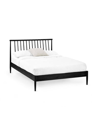 Belton Black Spindle Size Bed Frame – Black Oak Effect