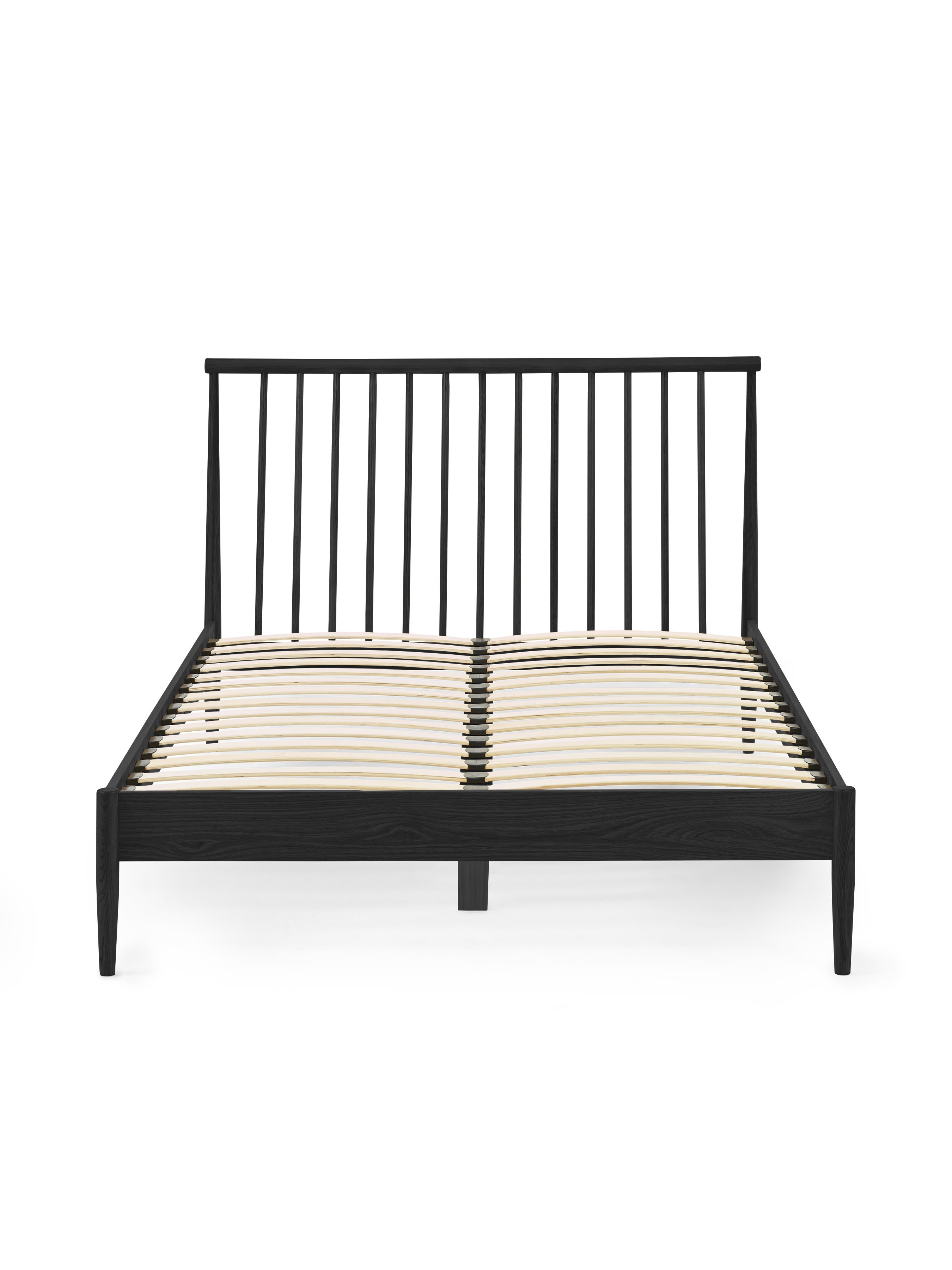 Belton Black Spindle Size Bed Frame – Black Oak Effect