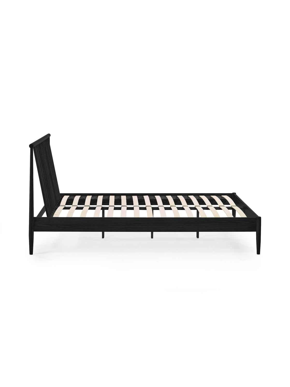 Belton Black Spindle Size Bed Frame – Black Oak Effect