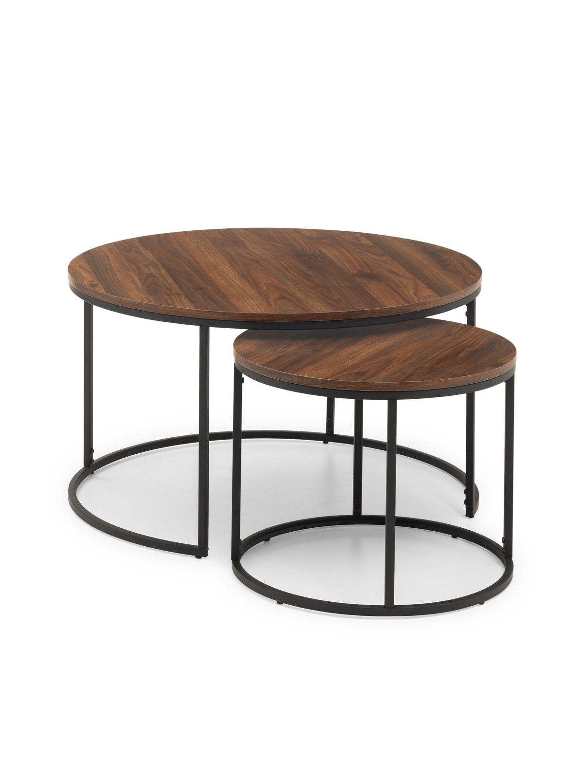 Bellini Round Nesting Coffee Table - Walnut