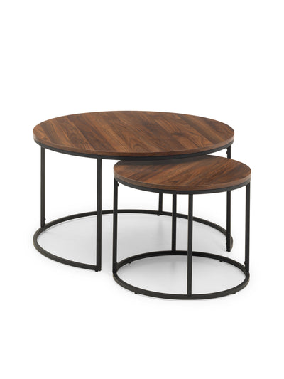 Bellini Round Nesting Coffee Table - Walnut