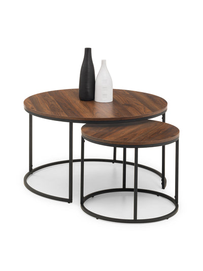 Bellini Round Nesting Coffee Table - Walnut