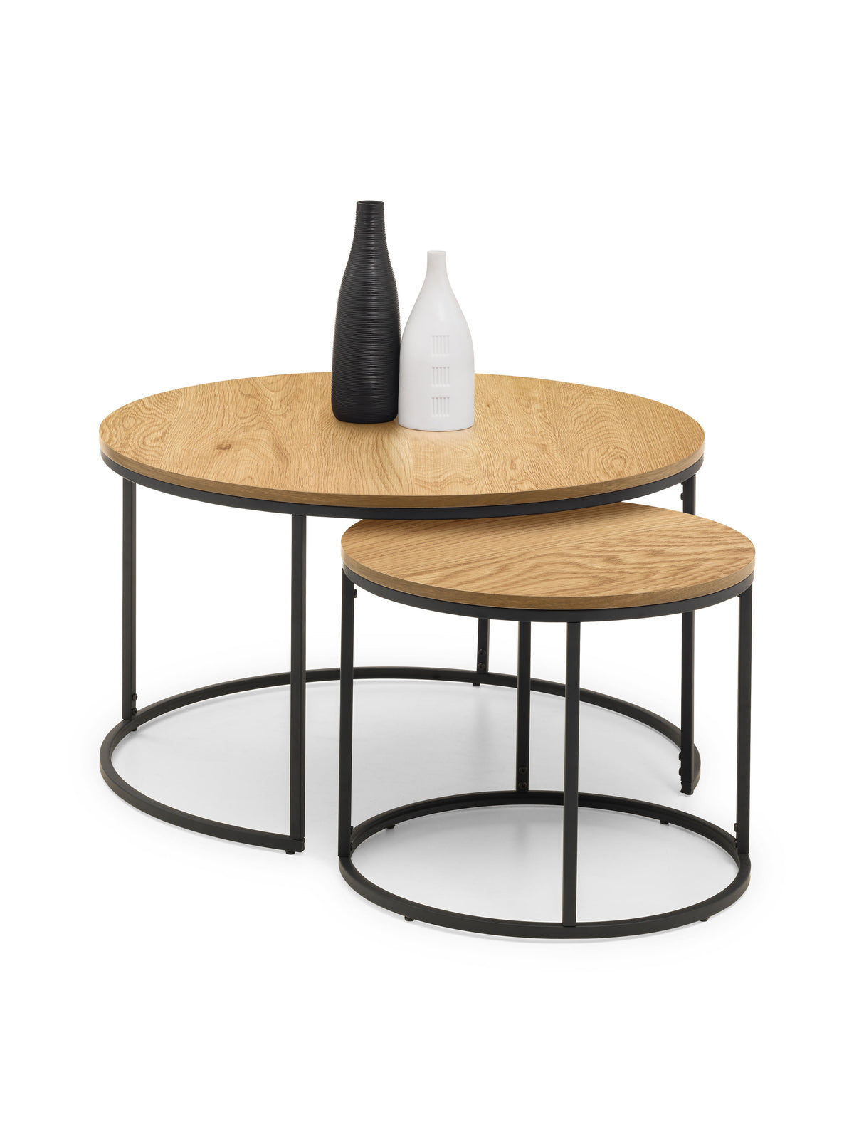 Bellini Round Nesting Coffee Table - Oak