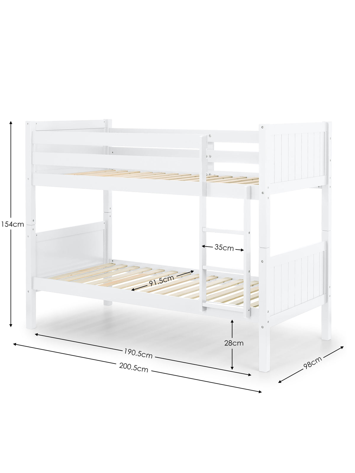 Bella Bunk Bed - White