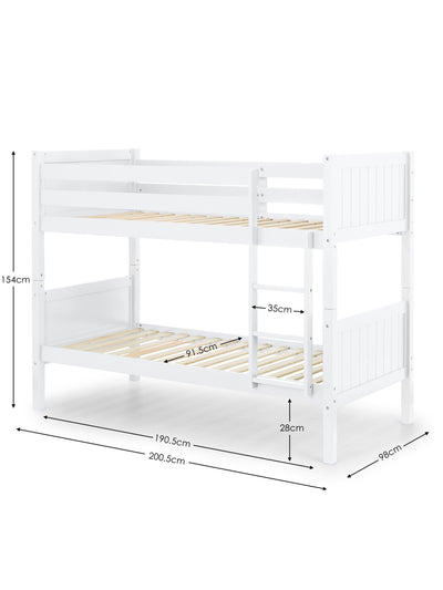 Bella Bunk Bed - White
