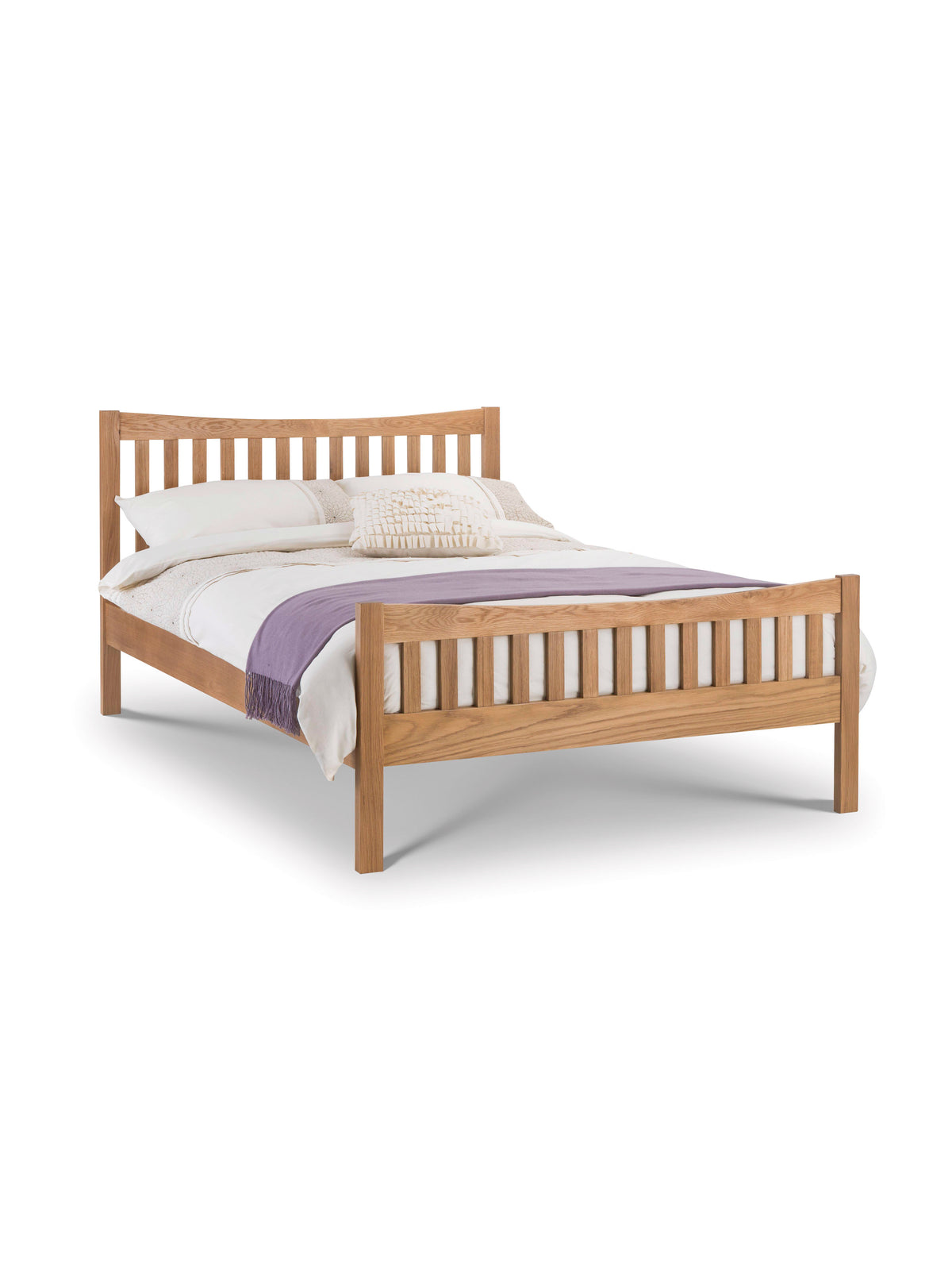 Bergamo Oak Bed - Wood - Natural Oak