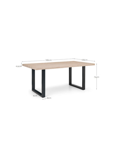 Berwick Rectangular Table, 1 Mustard plush Low Bench and 2 Mustard plush Chairs – Oak Effect