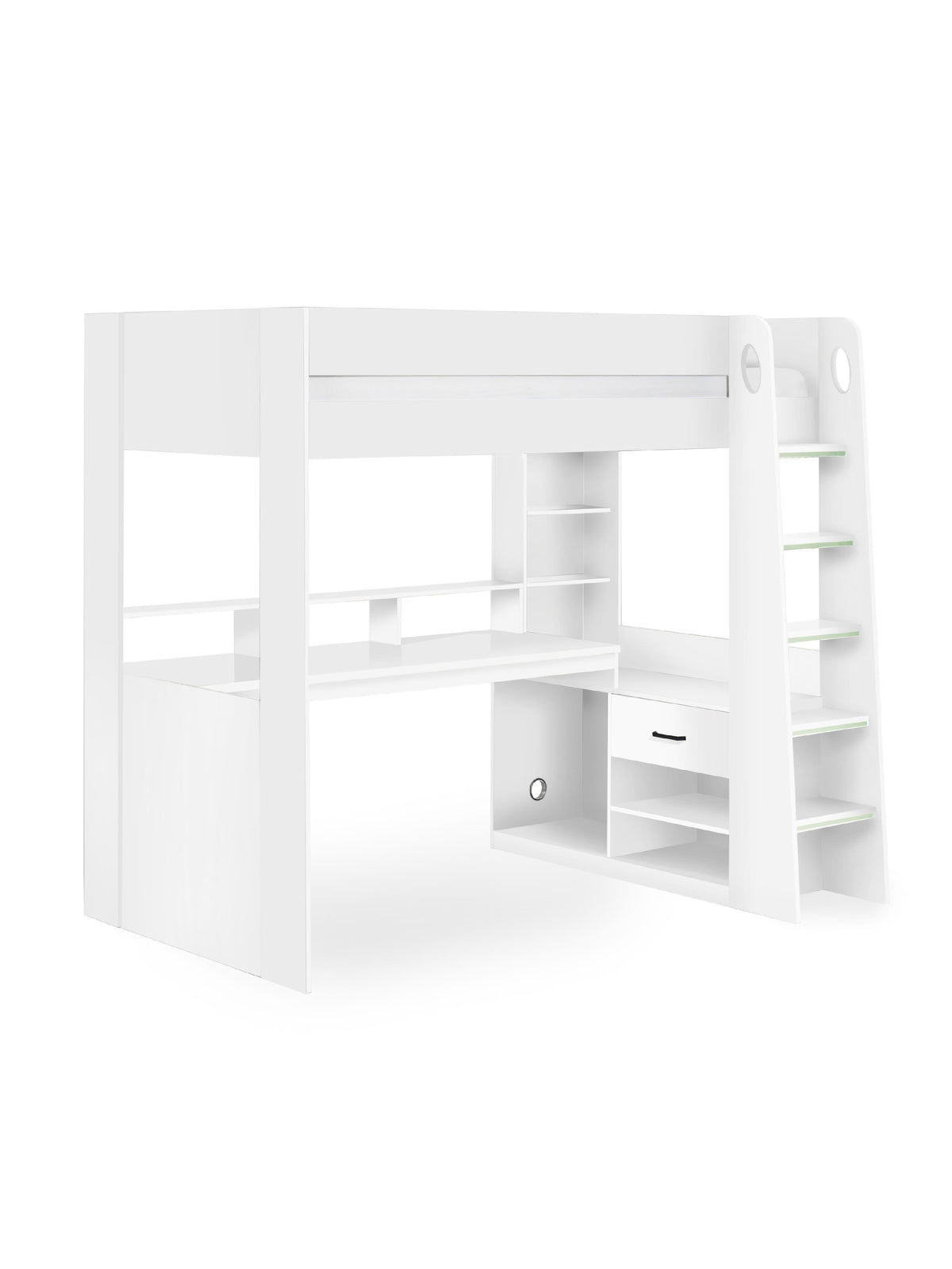 Blaze Gaming Highsleeper Bed - All White
