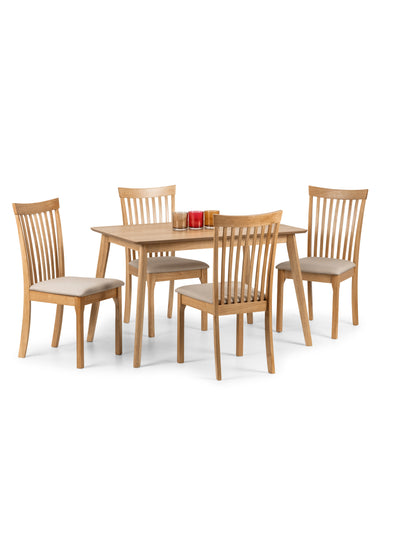 Boden Oak Veneer Rectangular Table With Tapered Legs