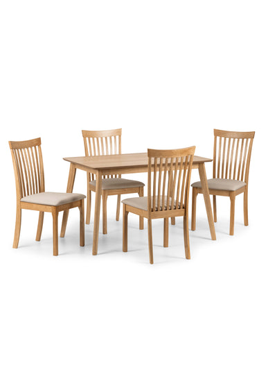 Boden Rectangular Oak Dining Table Set with 6 Dining Chairs – Oak Effect