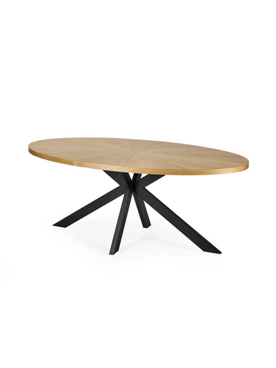 Bondi Oak Effect Oval 4-6 Seater Dining Table