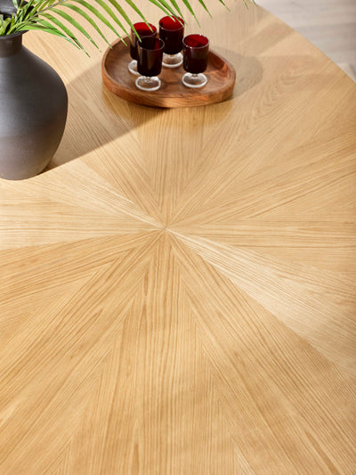 Bondi Oak Effect Oval 4-6 Seater Dining Table