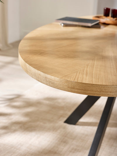 Bondi Oak Effect Oval 4-6 Seater Dining Table