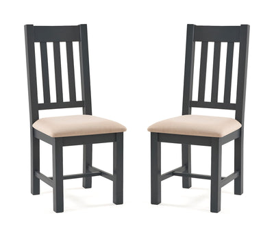 Bordeaux Dining Chairs Dark Grey (Set Of 2) – Julian Bowen