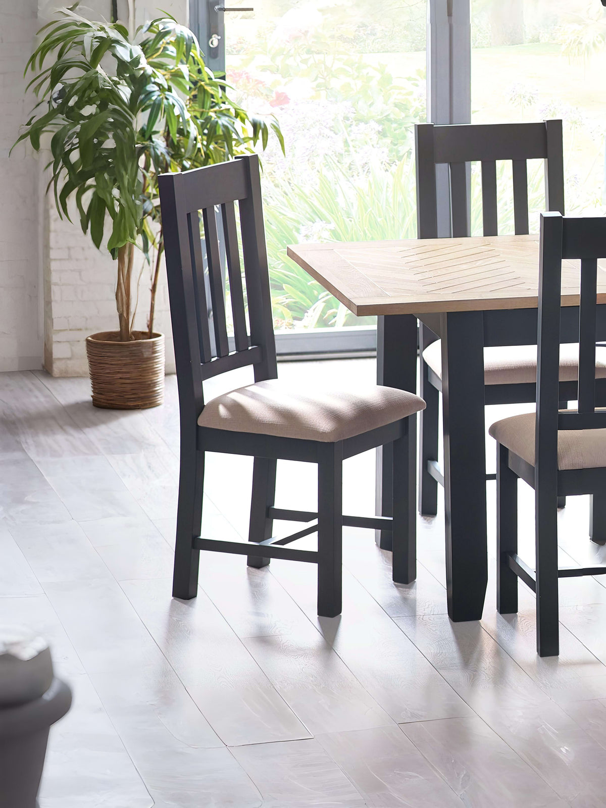 Bordeaux Dining Chairs Dark Grey (Set Of 2)