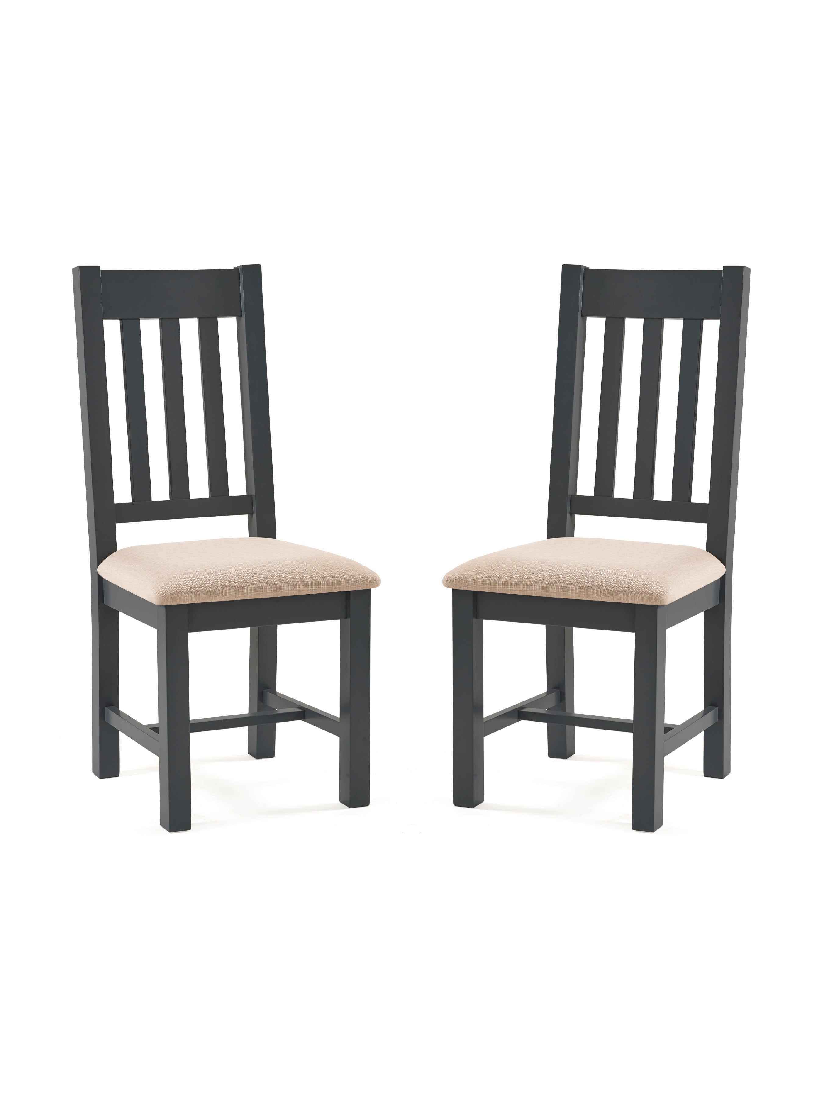 Bordeaux Dining Chairs Dark Grey (Set Of 2)