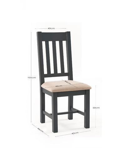 Bordeaux Dining Chairs Dark Grey (Set Of 2)